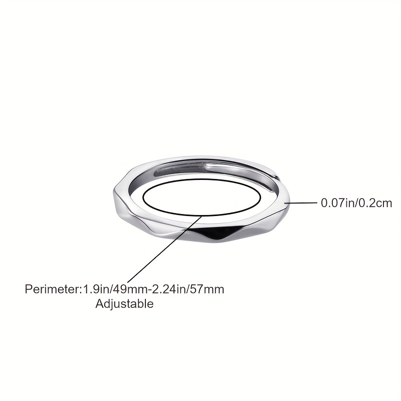 925 Sterling Silver Adjustable Ring, 18K Plated