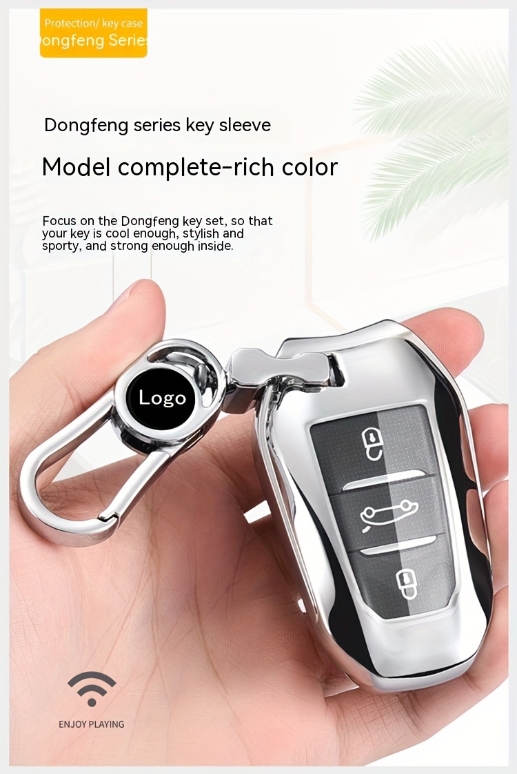 3pcs/set Tpu Soft Gel Car Key Case + Woven Keychain With