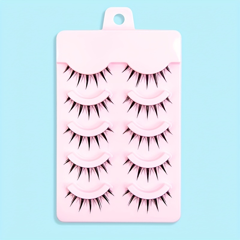 5 Pairs 3D Japanese Style Eyelashes for Cosplay & Natural Look