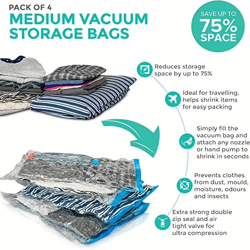 Vacuum Storage Bags, Portable Travel Bag, Clothes Storage Bag