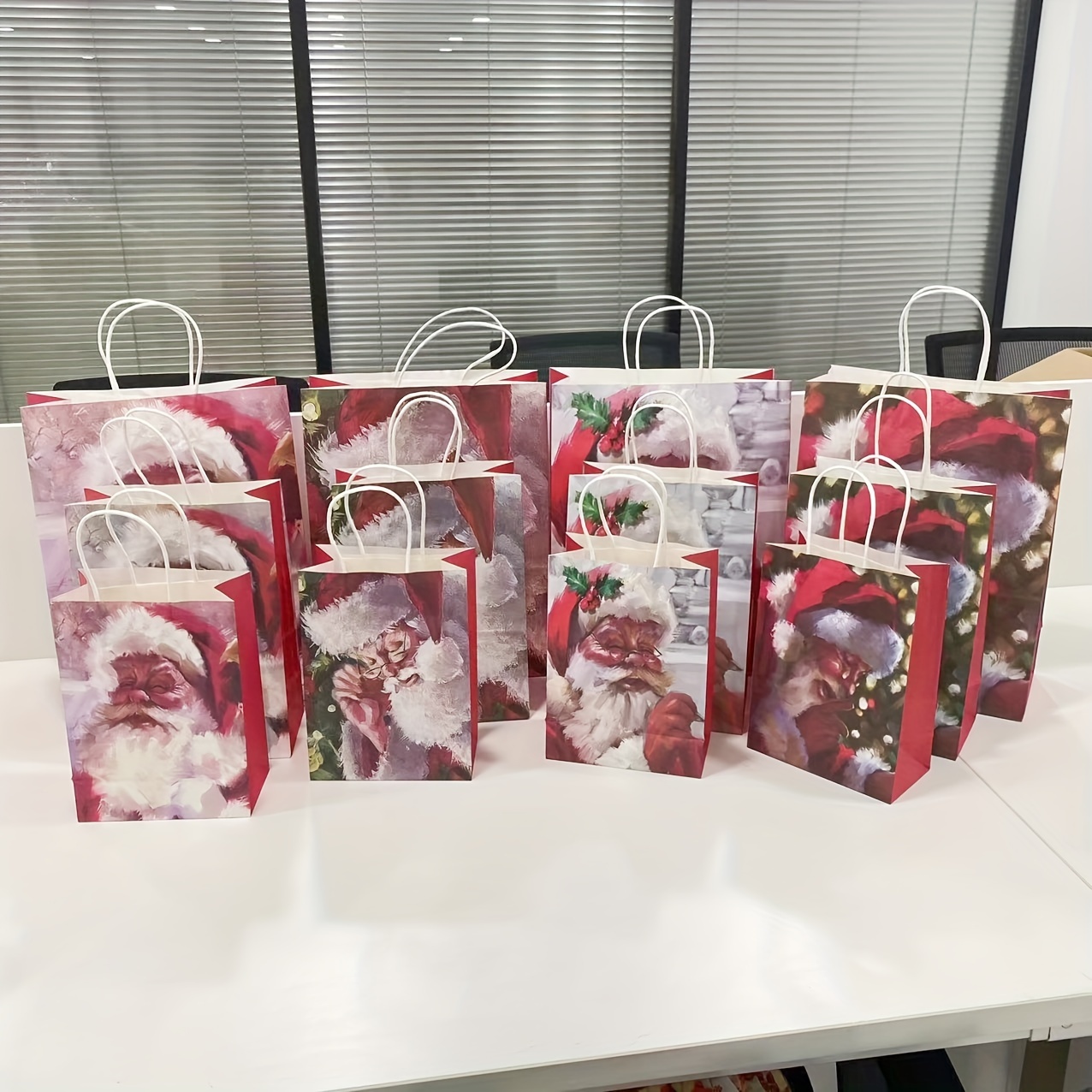 12pcs Bolsas Regalo Navidad Bolsos Impresos Hermosamente - Temu