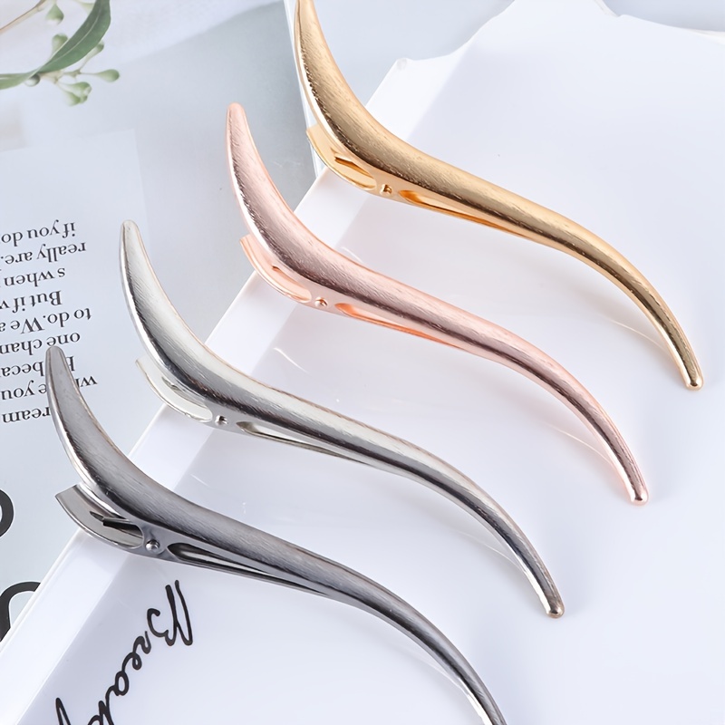 Large Metal Duckbill Hair Clips Women Long Non slip French Temu