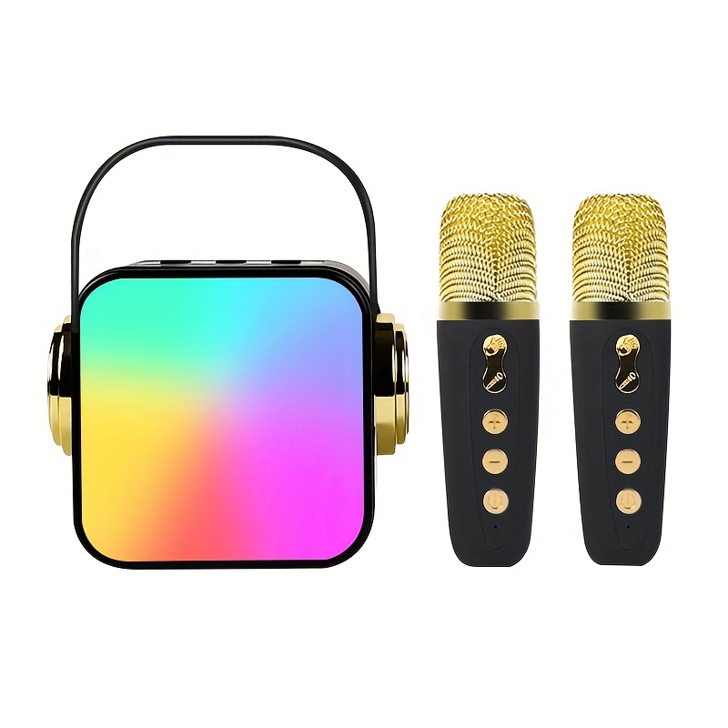 Micrófono de karaoke inalámbrico Bluetooth con luces LED