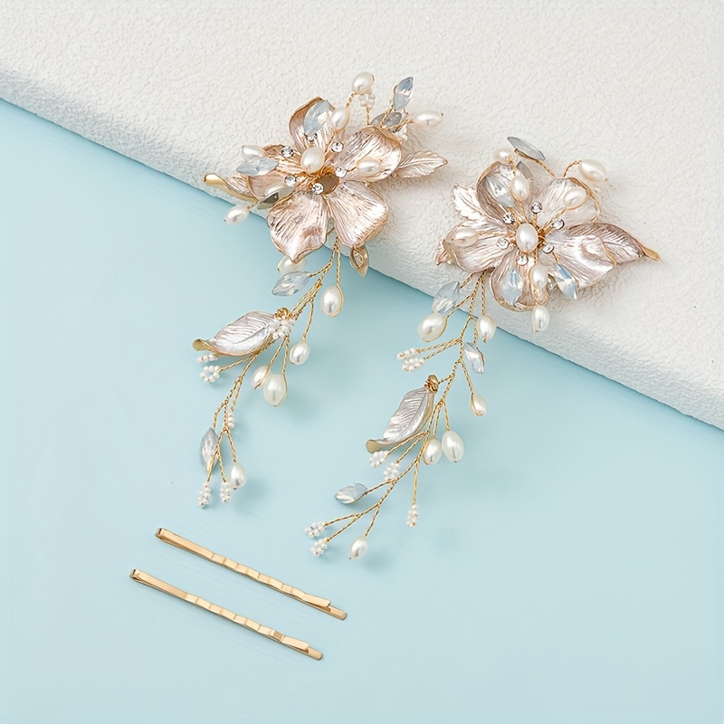 Flower Hair Accessories Elegant Wedding Bridal Exquisite - Temu Canada