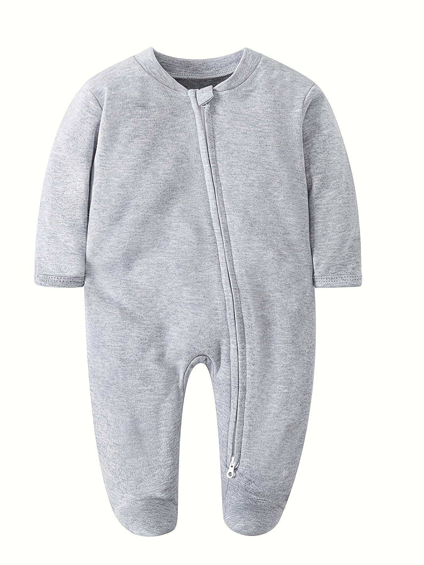  Aablexema Pijama con pies para bebé con mitones, 3 piezas, ropa  de dormir de algodón para recién nacidos, para niñas y niños,  Azul/Gris/Rayas (cremallera) : Ropa, Zapatos y Joyería