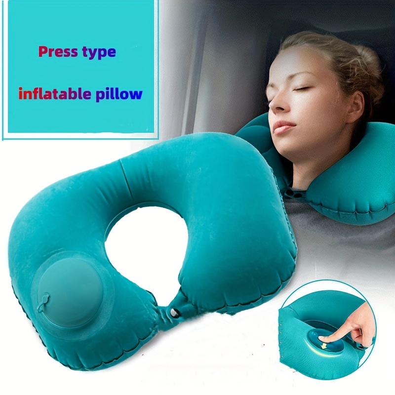 U Shape Travel Pillow For Airplane Inflatable Neck Pillow Travel