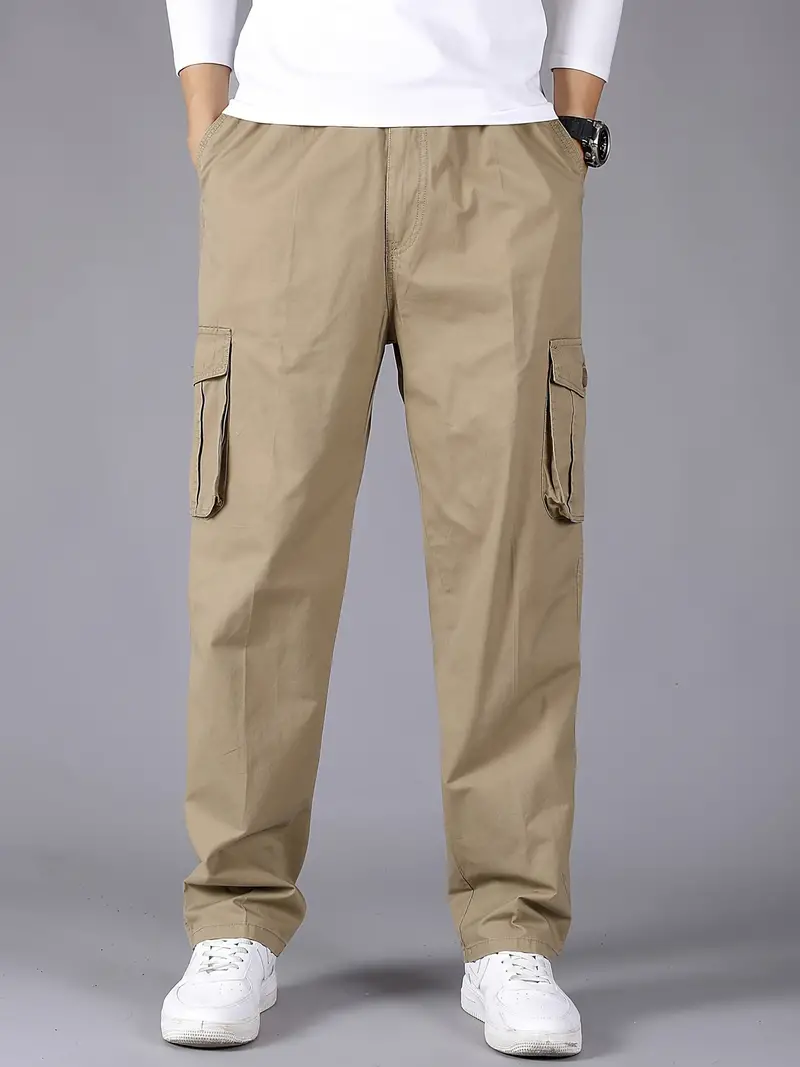 Multi Pocket Straight Leg Cargo Trousers