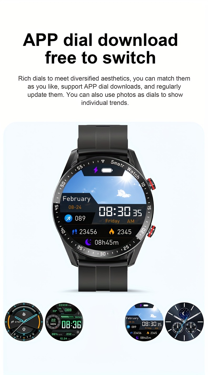 Montre Connectée Pour Hommes, Avec Appels Sans Fil, Étanche, Moniteur  Dactivité Physique, Affichage Météo, Pour Téléphone Xiaomi, Nouveau, 2023, Service Client 24/7