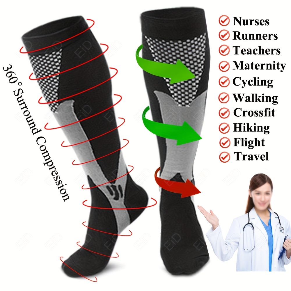 Plus Size Compression Socks Wide Calf Compression Socks - Temu