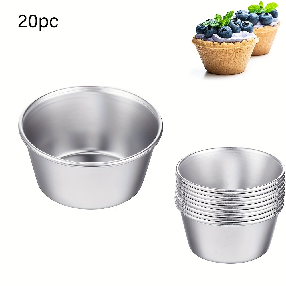 Egg Tart Molds Pudding Molds Cups Mini Chocolate Cake Pans Carbon Steel  Cupcake Cake Cookie Pudding Mold Round Nonstick Bakeware - Temu