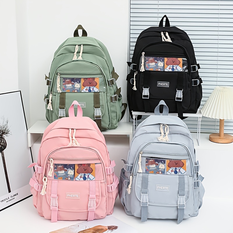 1pc Backpack For Girls' Middle School Students, Large Capacity Korean Style  Shoulder Bag For College And Junior High School Students