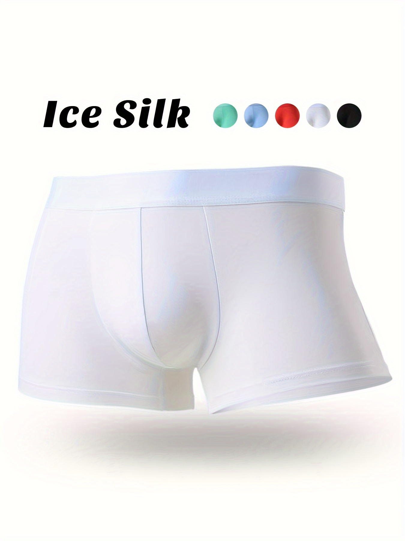 Men's Ice Silk Cool Boxer Briefs Mesh Seamless Breathable - Temu