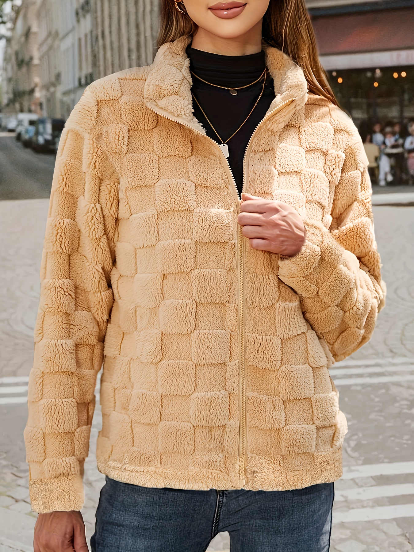 WE Fashion wollen manteljas donkerrood
