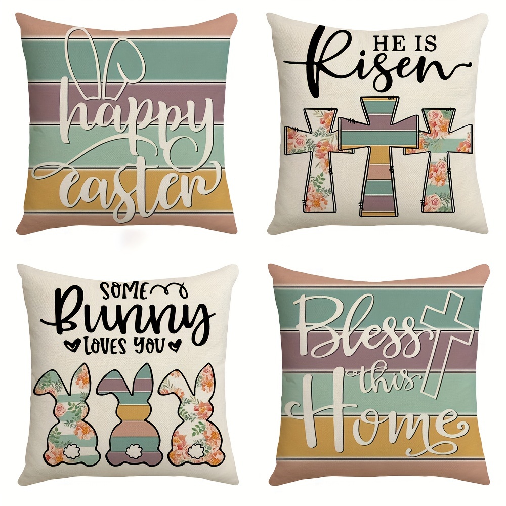 throw pillow covers cross bunny Temu United Arab Emirates