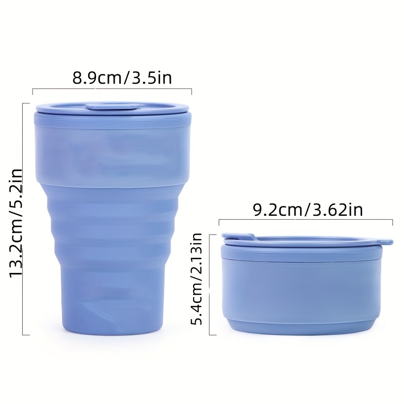 Foldable Coffee Cup With Handle And Lid, Creative Portable Silicone  Collapsible Water Mug, Travel Outdoors Camping Hiking Cycling - Temu