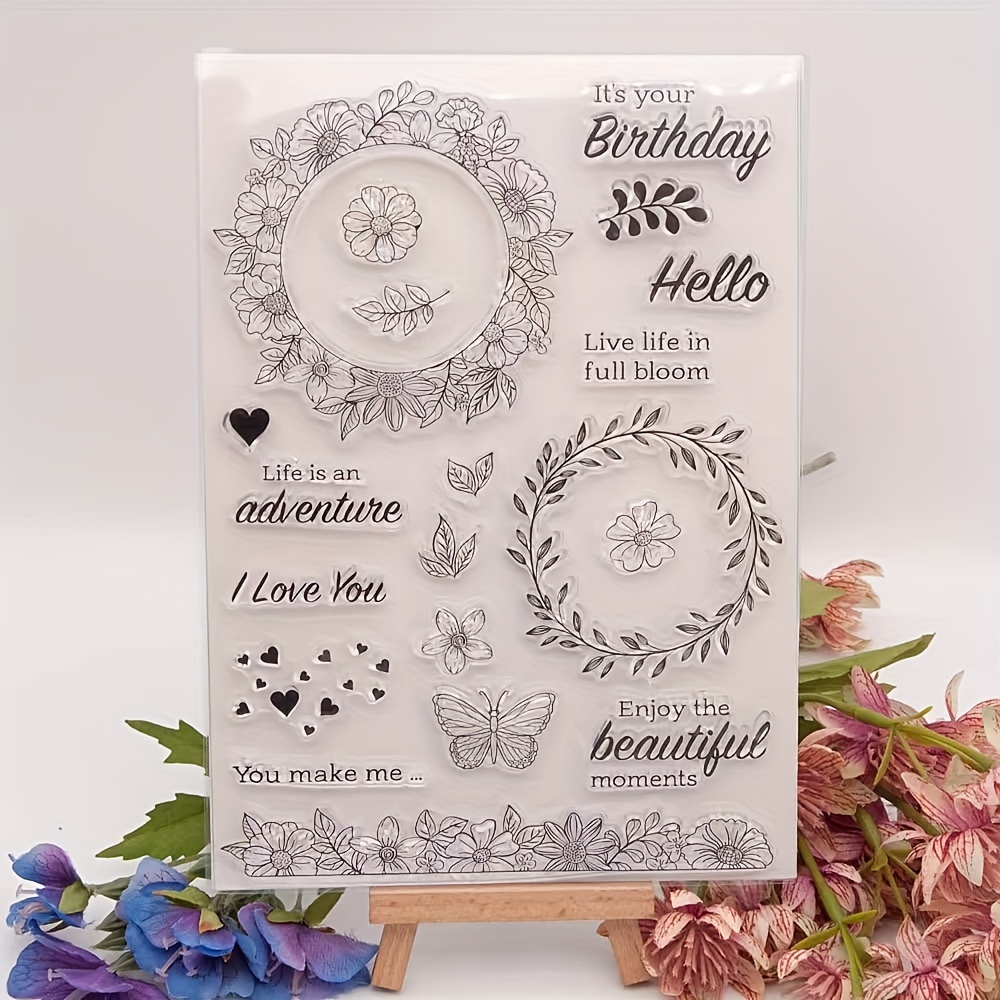 Retro Rubber Clear Stamp Transparent Stamp For Cards Making - Temu