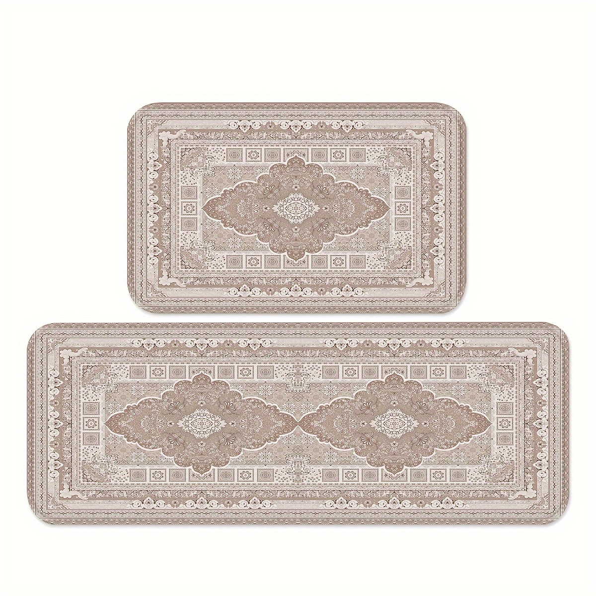 

1/2pcs Creative Plaid Design Kitchen Mats, Stain-resistant Throw Carpets, Rugs For Bathroom Spring Decor Farmhouse Home Office Sink Laundry Room Hotel High Traffic Area