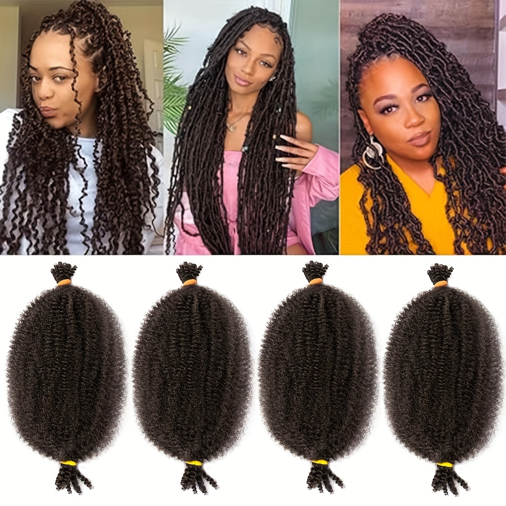 Paquete 4 Extensiones Cabello Afro Elásticas – Trenzas - Temu