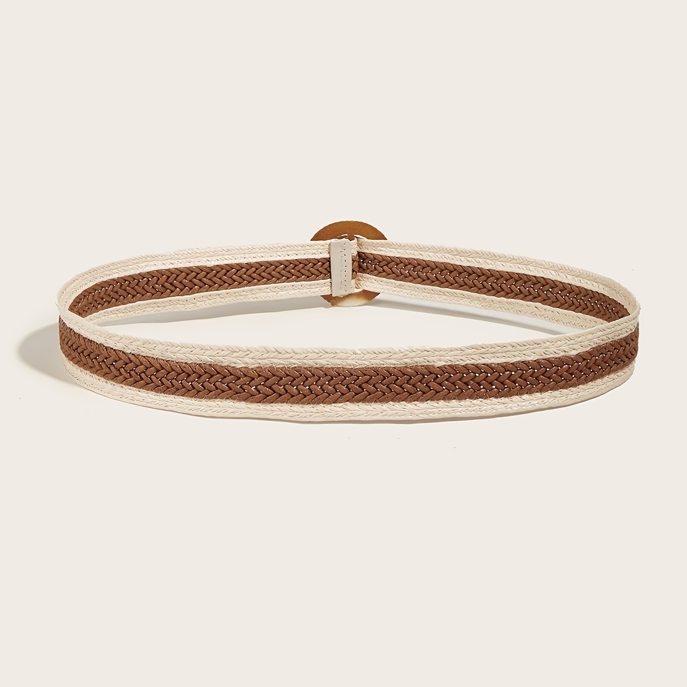 Vintage Braided Wax Rope Straw Belt