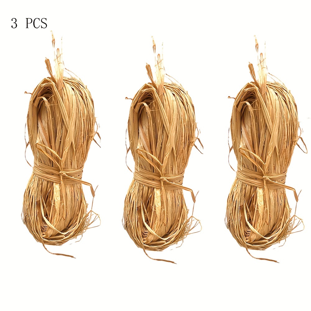 Natural Raffia Ribbon Raffia Grass Raffia Straw For Florist - Temu