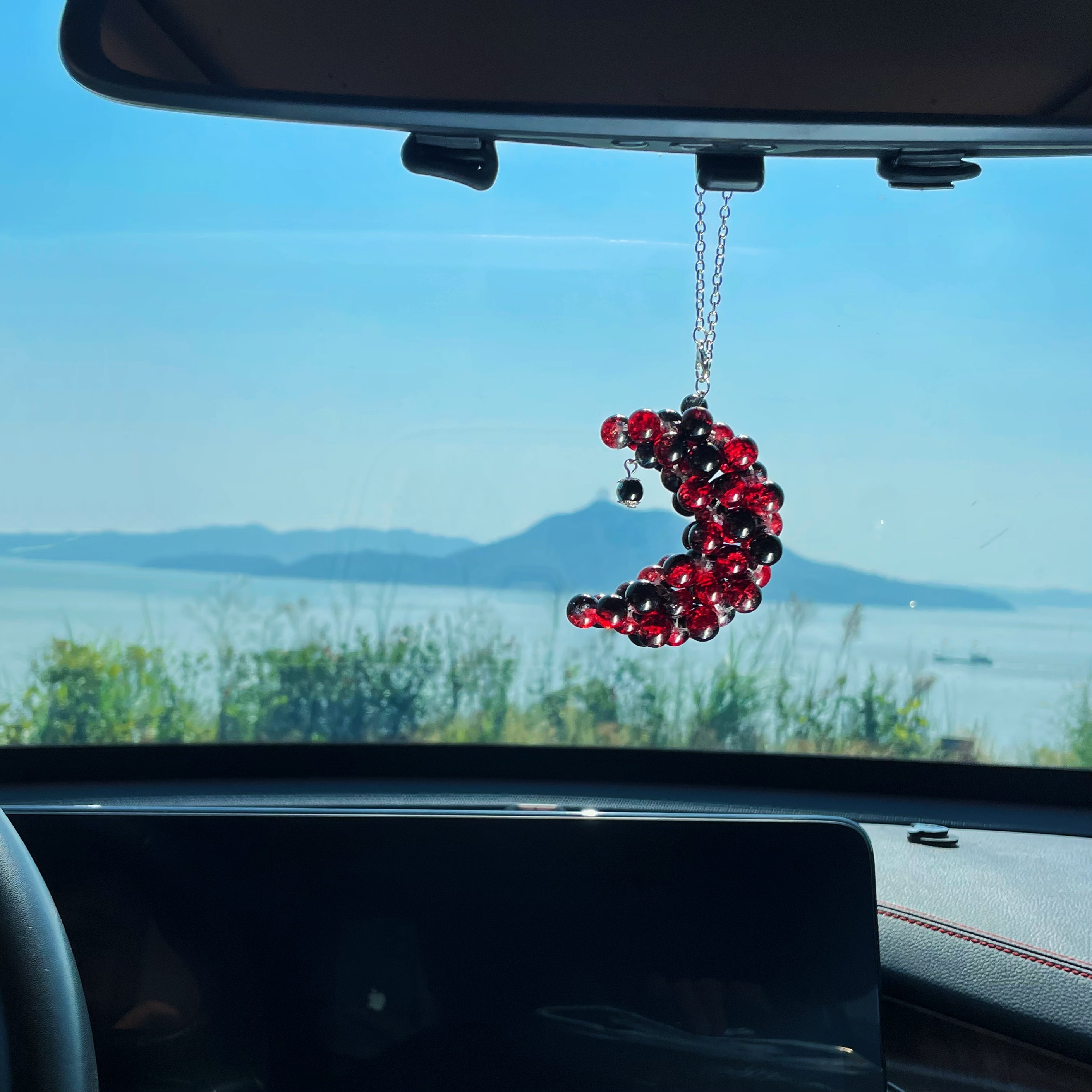1 Stück Gehäkelte Auto-hängedekoration, Handgefertigtes  Auto-rückspiegel-hängezubehör, Verstellbare Auto-anhänger-dekoration,  Autodekoration