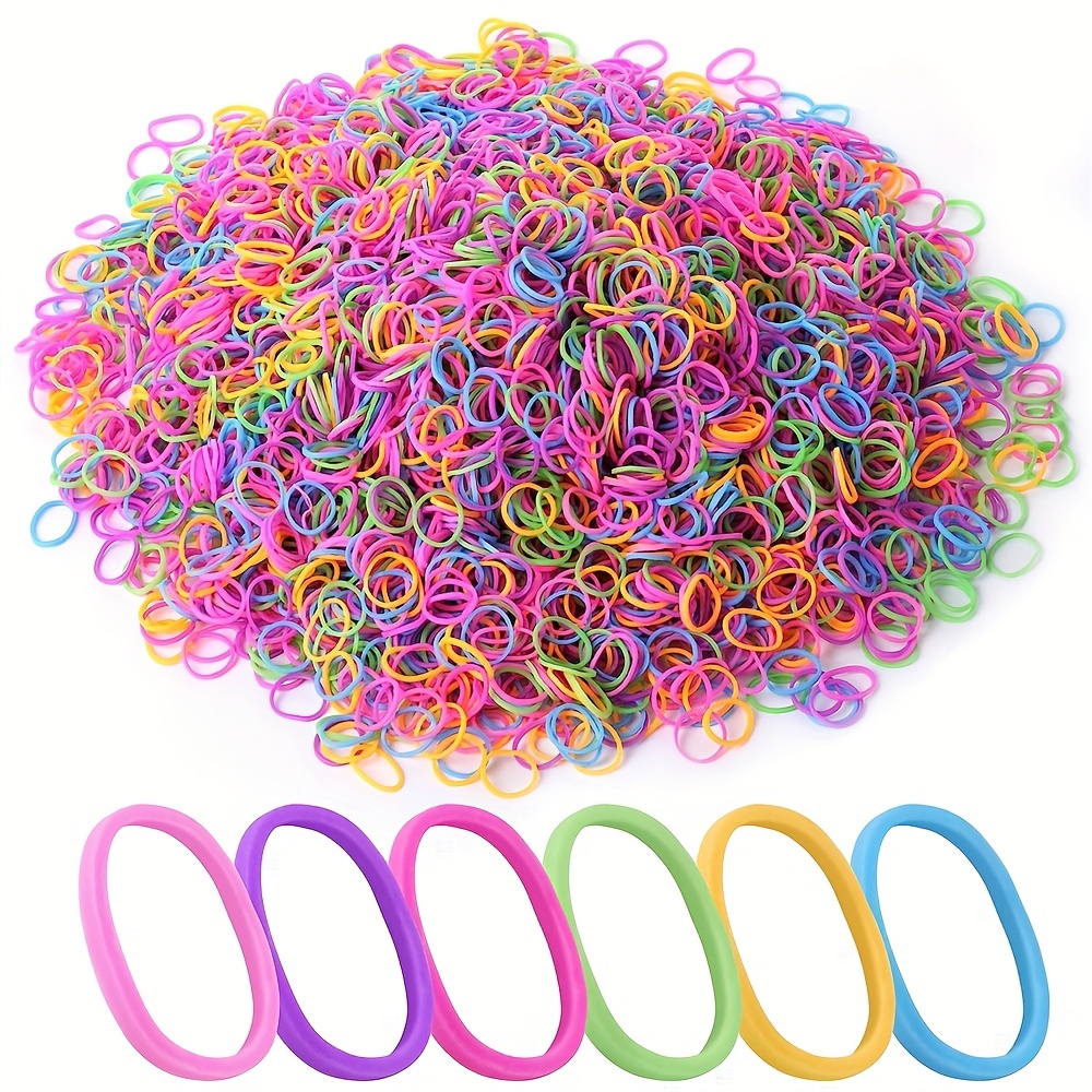 Temu 1000pcs/ Pack Girl Colorful Fashion Disposable Rubber Band Elastic Hair Band Headwear Baby Accessories,$0.99,free returns&free ship,synthetic