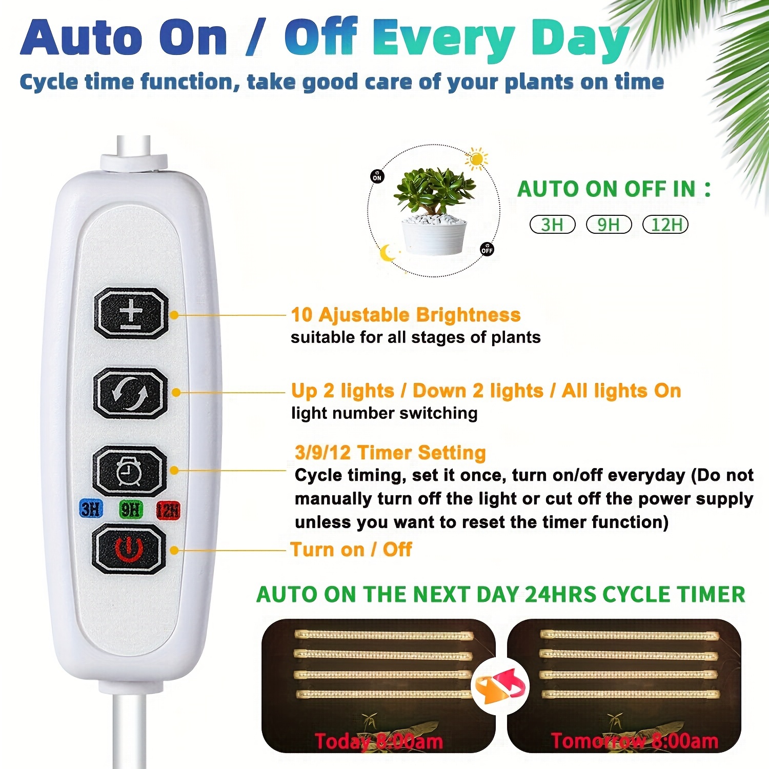 Power Strip with Timer for Grow Lights