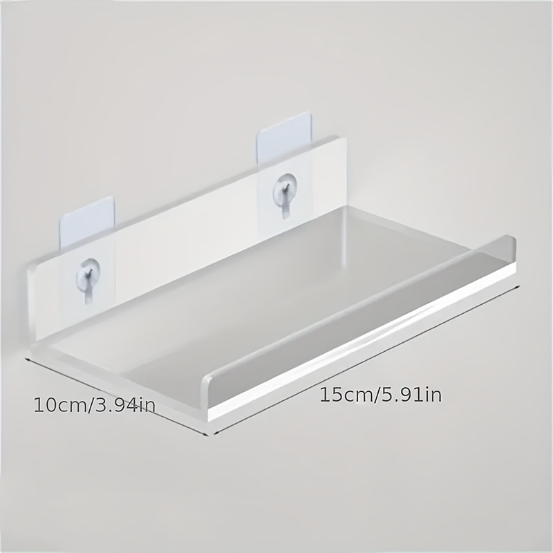 Floating Shelves Drilling-free Shower Shelf Wall-mounted Storage Shelf,  Aesthetic Room Decor, Home Decor, Kitchen Accessories, Bathroom Decor,  Bedroom Decor - Temu