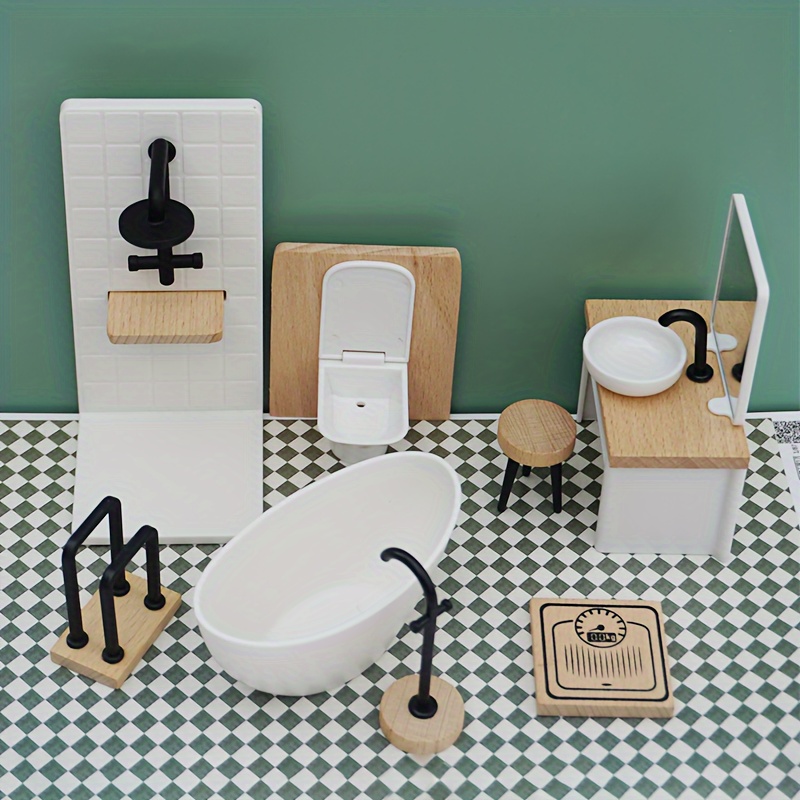 1/6 Dollhouse Kitchen Drain Rack Mini Tray Rack Model Furniture
