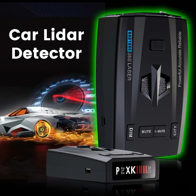 Detector de radar para coche, radar de velocidad de larga distancia de  300-1000m/984-3280ft con voz de alerta de velocidad, sistema de alarma de  veloc