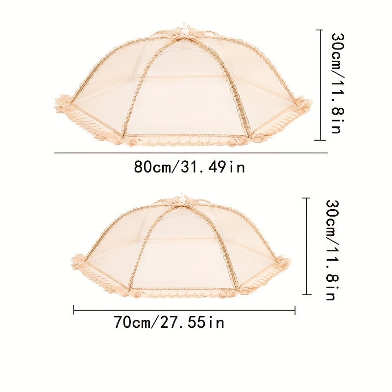 Food Cover Tent Umbrella Collapsible Covers Lace Mesh Net Anti-Mosquito  Tooly.AG