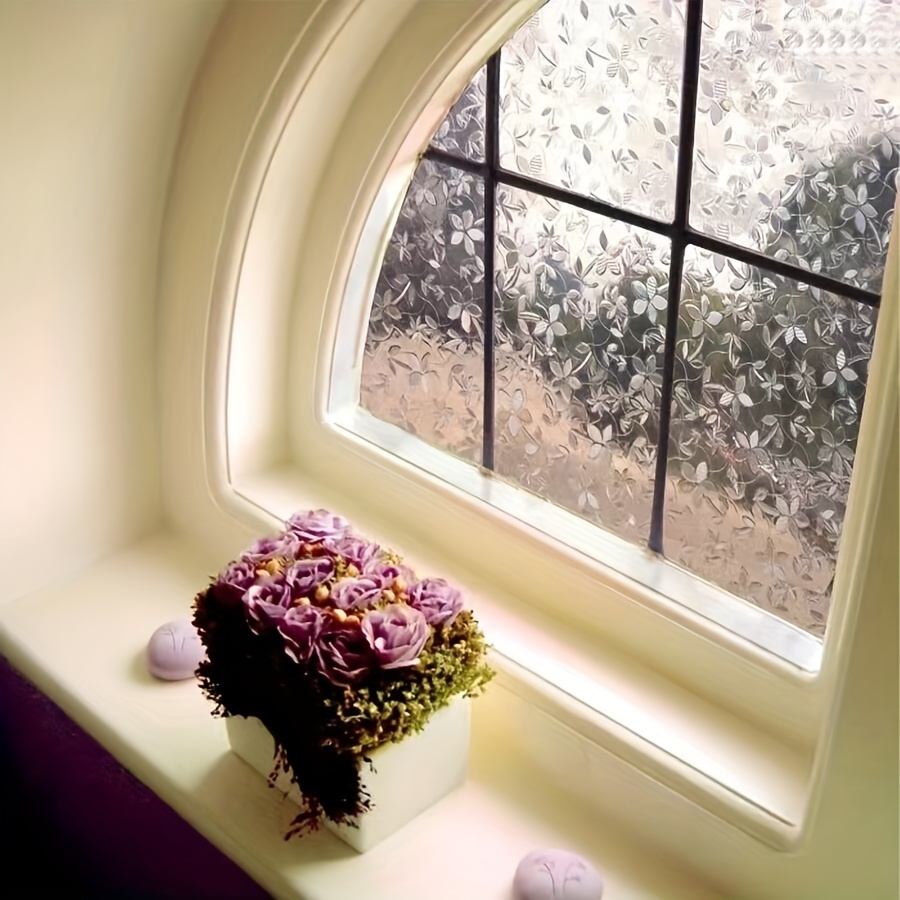 Window Film Flower Style Privacy Decoration Self Adhesive for UV
