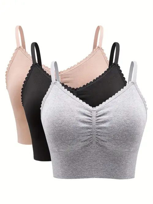 Women Comfortable Cotton Ladies Beautiful Bra Lace Bra Plus Size Lingerie  Underwear Sleep Tops Set