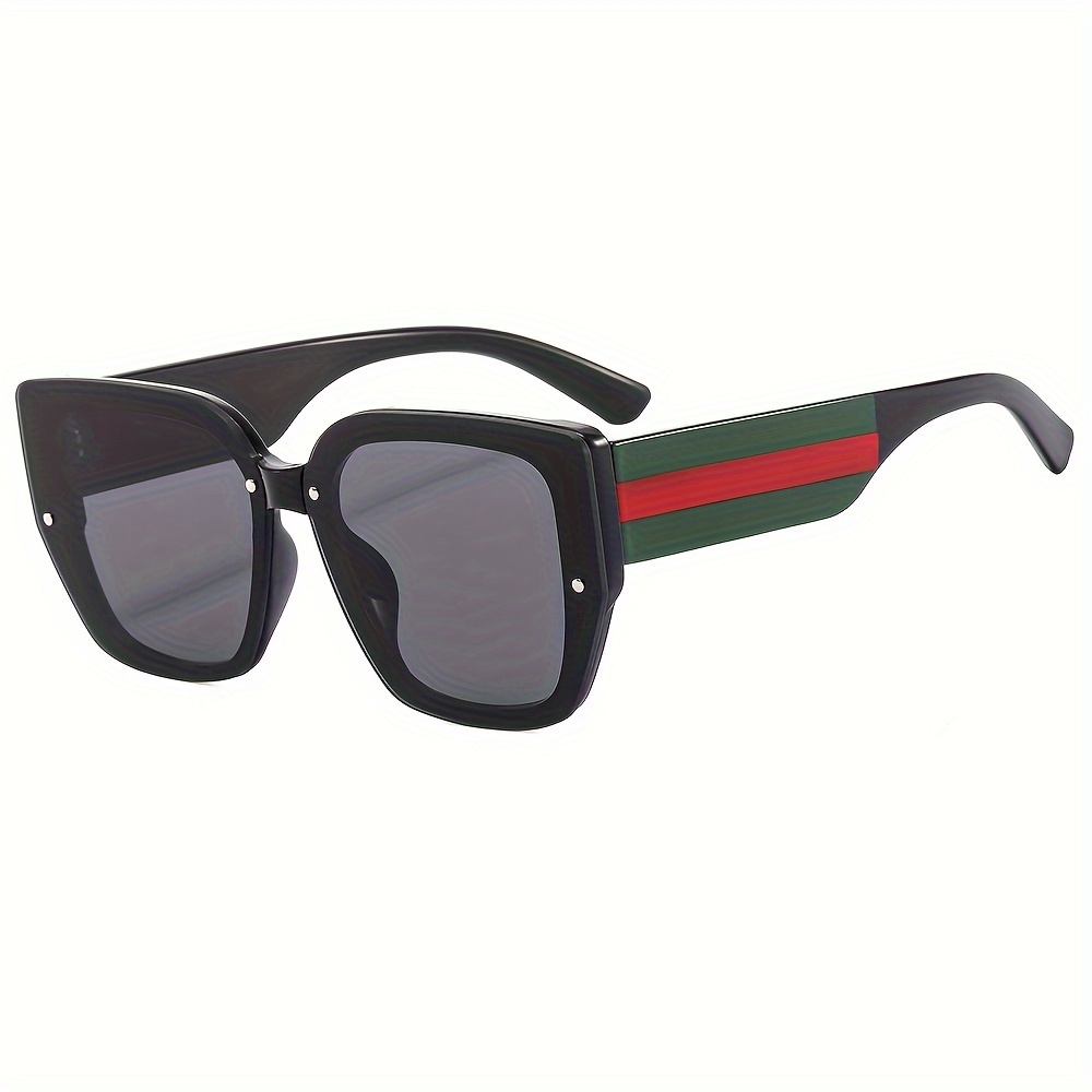 Retro Square Sunglasses For Women Men Large Color Block Sun Shades For Party Beach Travel