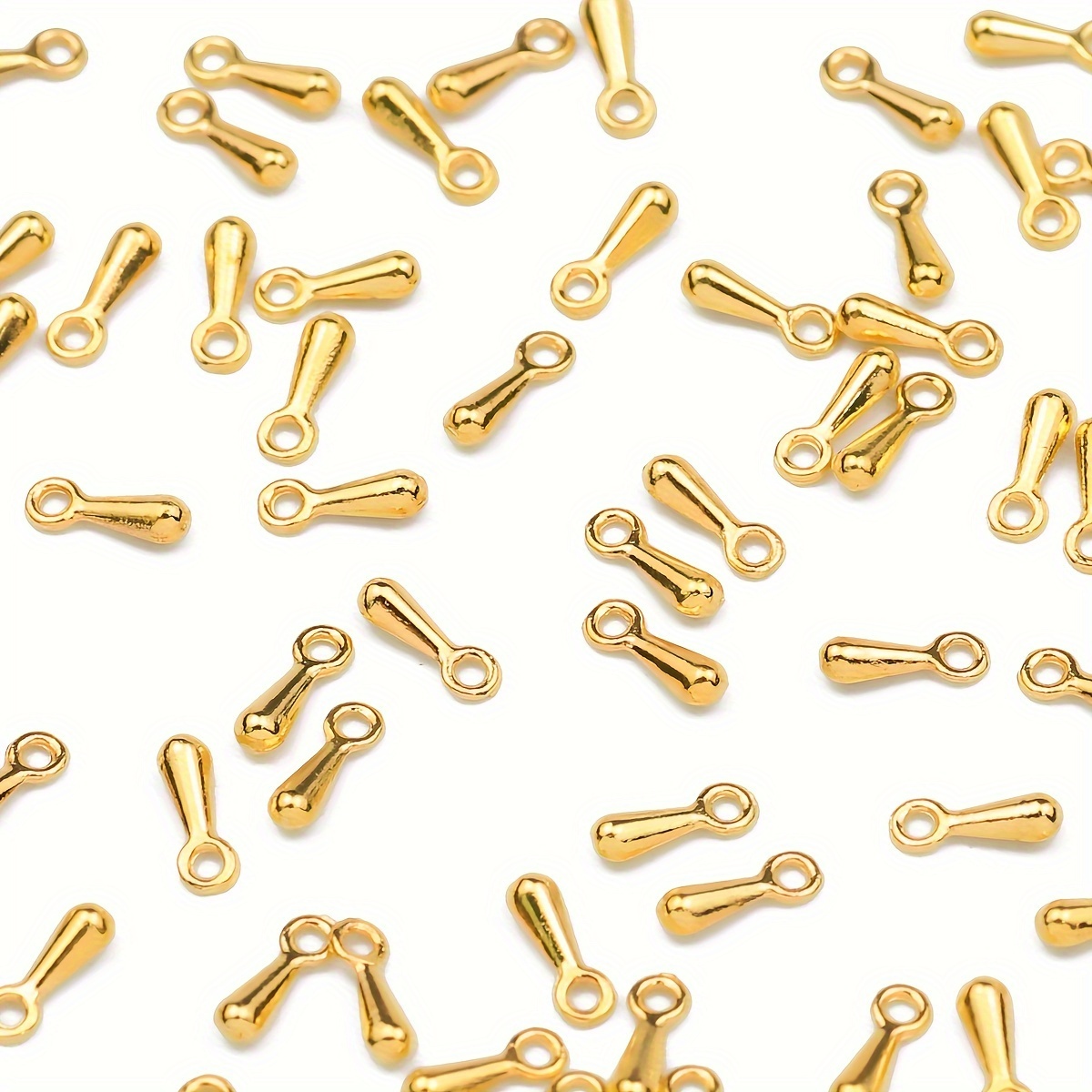 150pcs 7mm Small Metal Water Drop, Color-preserving Alloy Metal Handmade Pendant Additions, Handmade Jewelry Bracelet Necklace Earring Hairpin Material