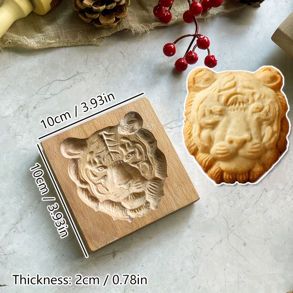 Moules à biscuits en bois sculpté avec motif 3D d'oiseau, lapin, poisson -  Moule à gaufrage pour la cuisine - Lapin - Lapin : : Maison