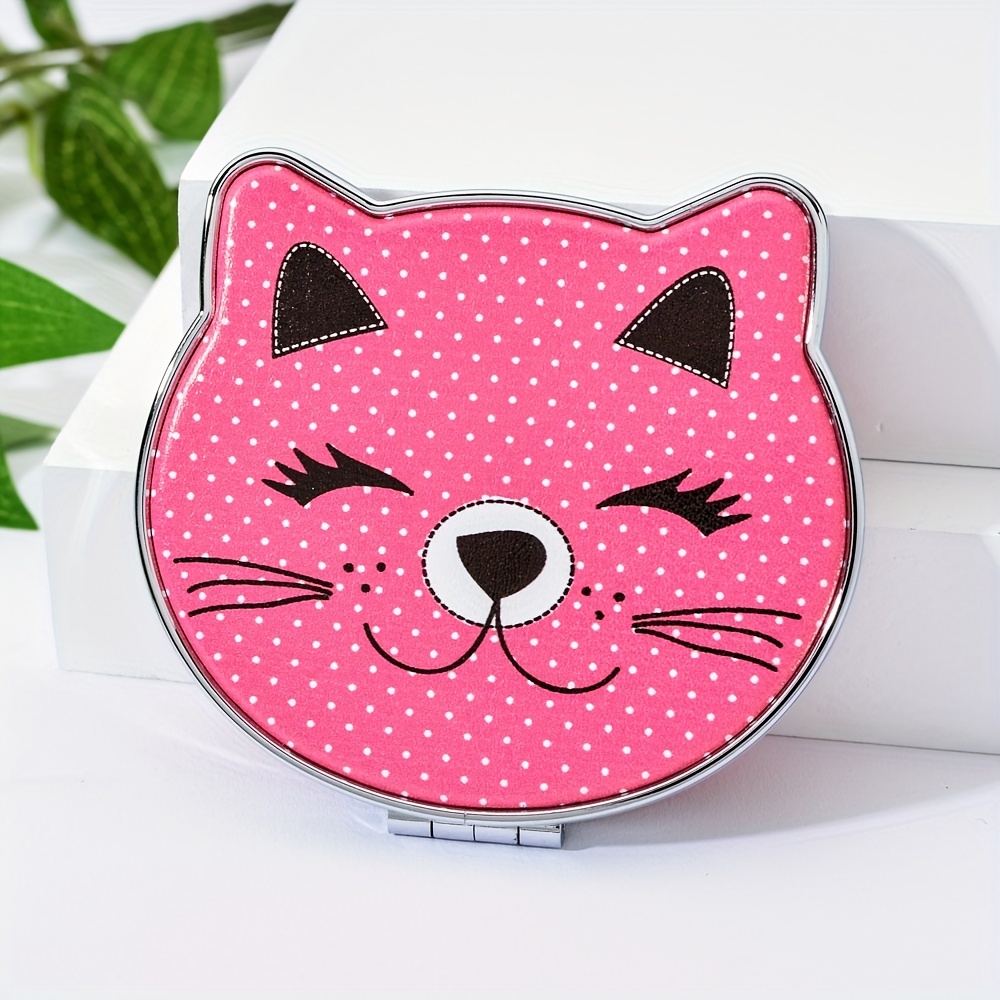 1pc Specchio Trucco A Forma Gatto Cartone Animato Specchio - Temu Italy