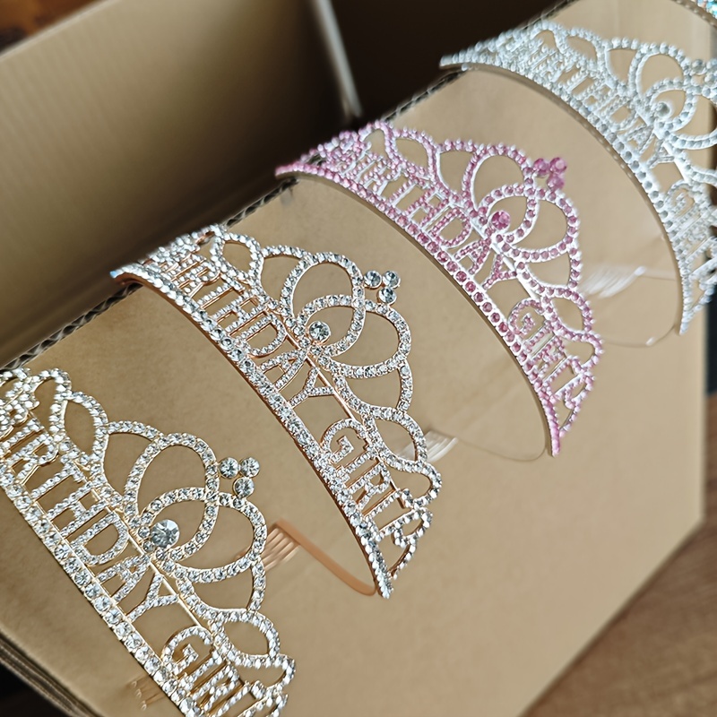 Acheter (SU)Ensemble de couronne d'anniversaire pour fille, couronne  scintillante avec la même bandoulière, décorations de cadeaux d'anniversaire  pour filles