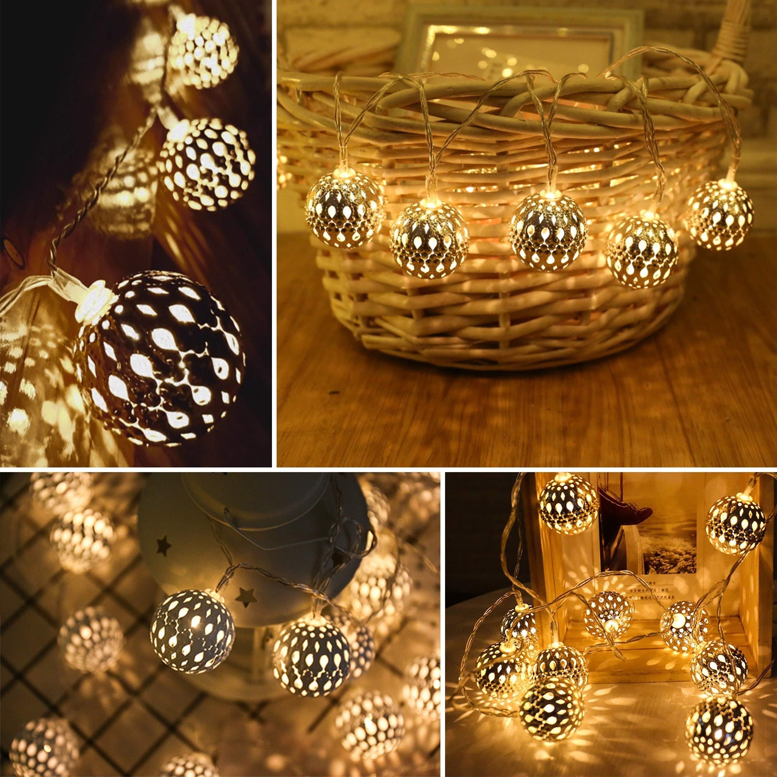 Bangcool LED Guirlande lumineuse décorative Moon Star String Lamp Fairy  Light pour le Ramadan