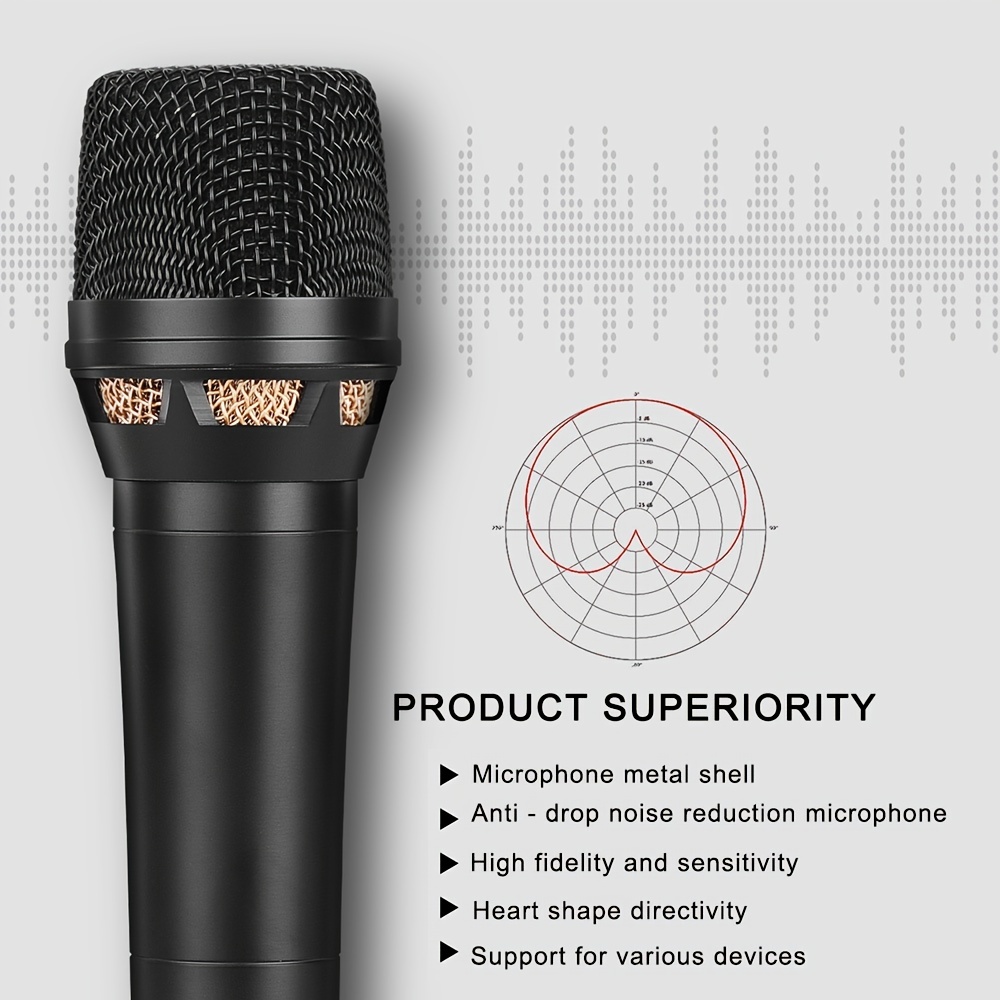 Professional Dynamic Karaoke Microphone For Singing Vocal Wired