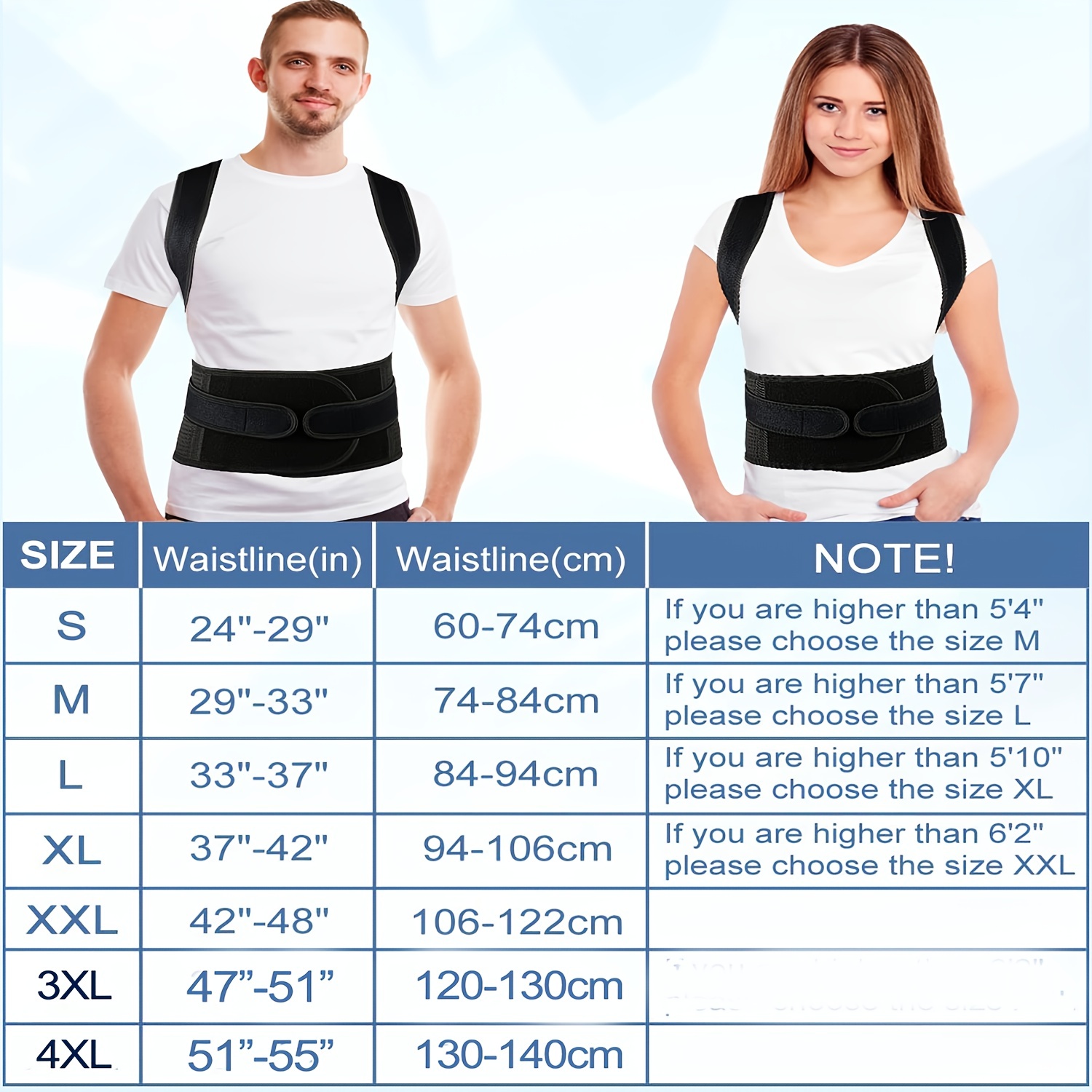 DIANMEI Back Brace Posture Corrector for Women and Men, Back Braces for  Upper and Lower Back Pain Relief, Adjustable and Fully Back Support Improve  Back Posture and Lumbar Support(M, 30-35.5 Waist) Medium (