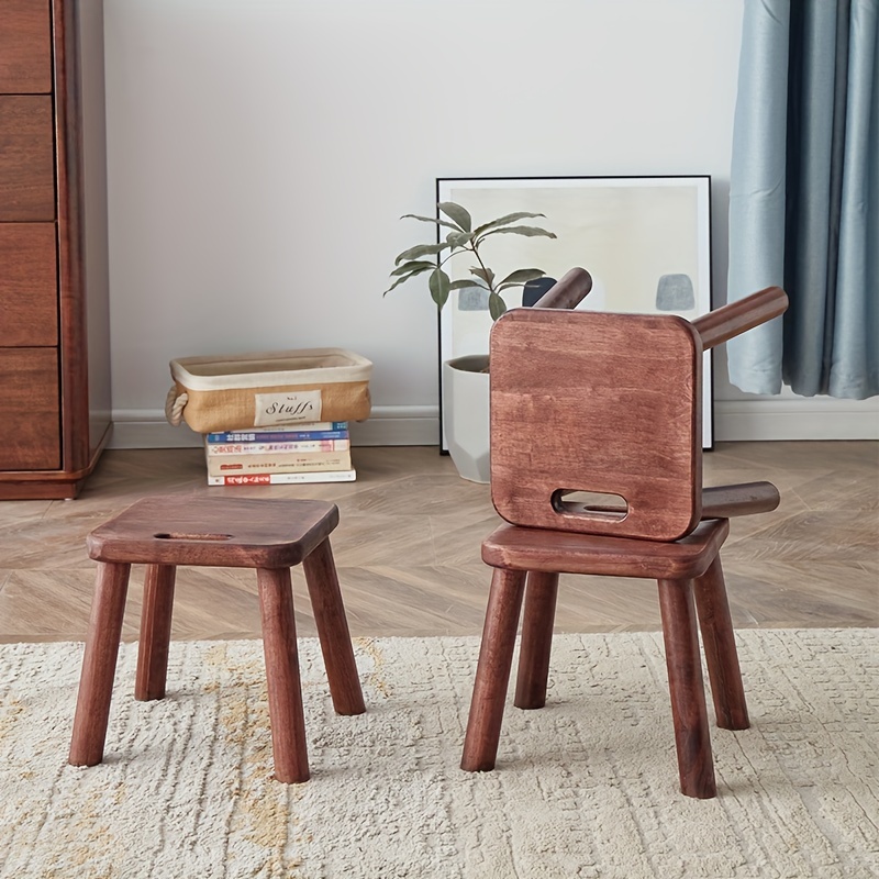 Taburete de paso creativo multifuncional, escalera plegable portátil para  cocina, silla de madera maciza para el hogar