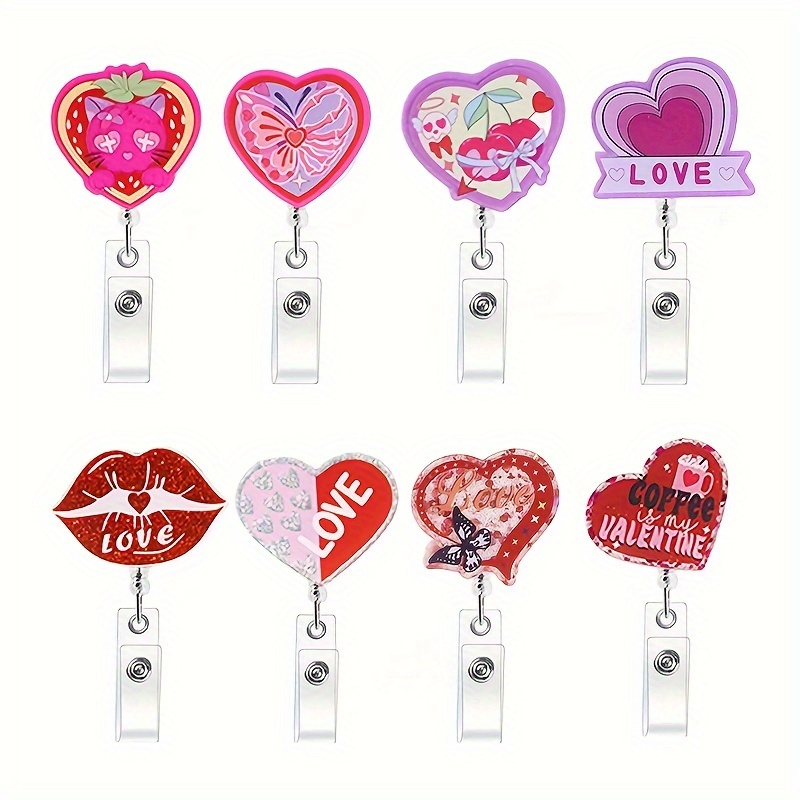 Love Badge Reel, Valentines Day Badge Reel, Heart Badge, Nurse