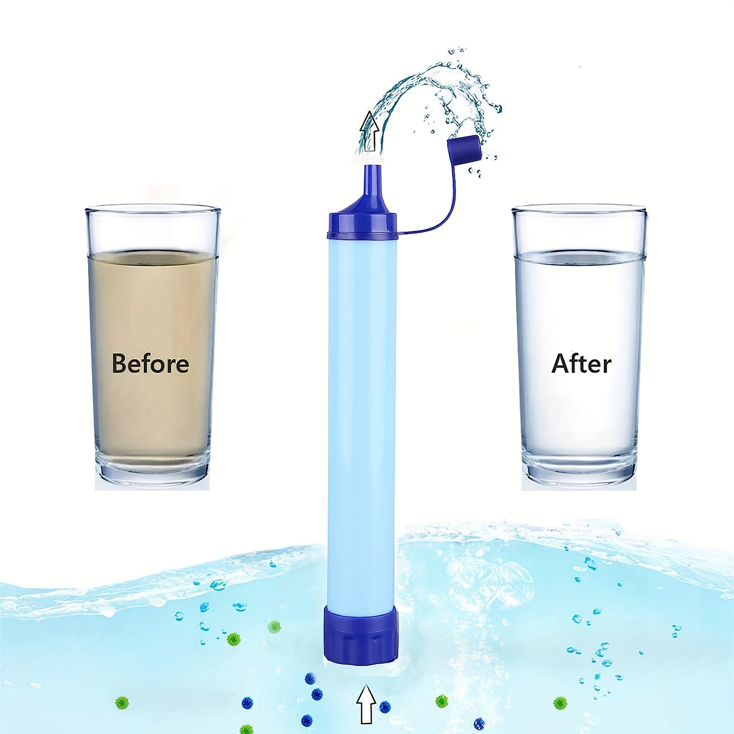 Outdoor Water Filter Straw Purifier for Emergency Preparedness Camping  Traveling Survival Tool –