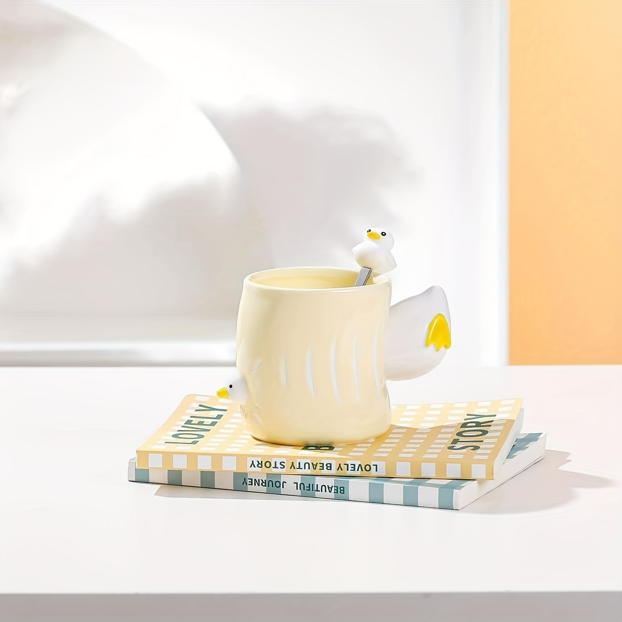 Cute Coffee Mug, Kawaii Duck Milk Tea Ceramic Mugs,3d Animal