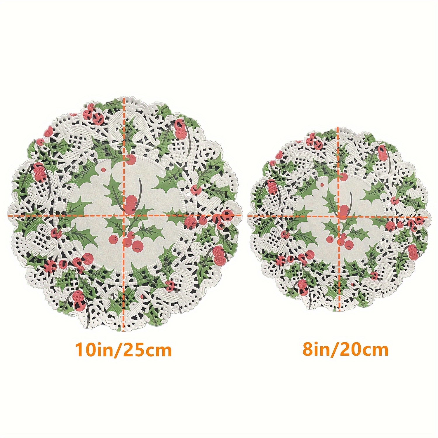 Xmas Paper Lace Doilies Disposable Paper Doilies Food - Temu