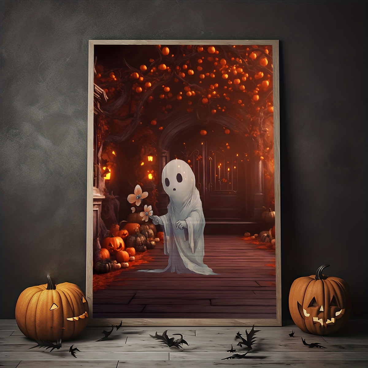 1pc Romantic Ghost Ghost Painting Halloween Wall Decor Picture ...