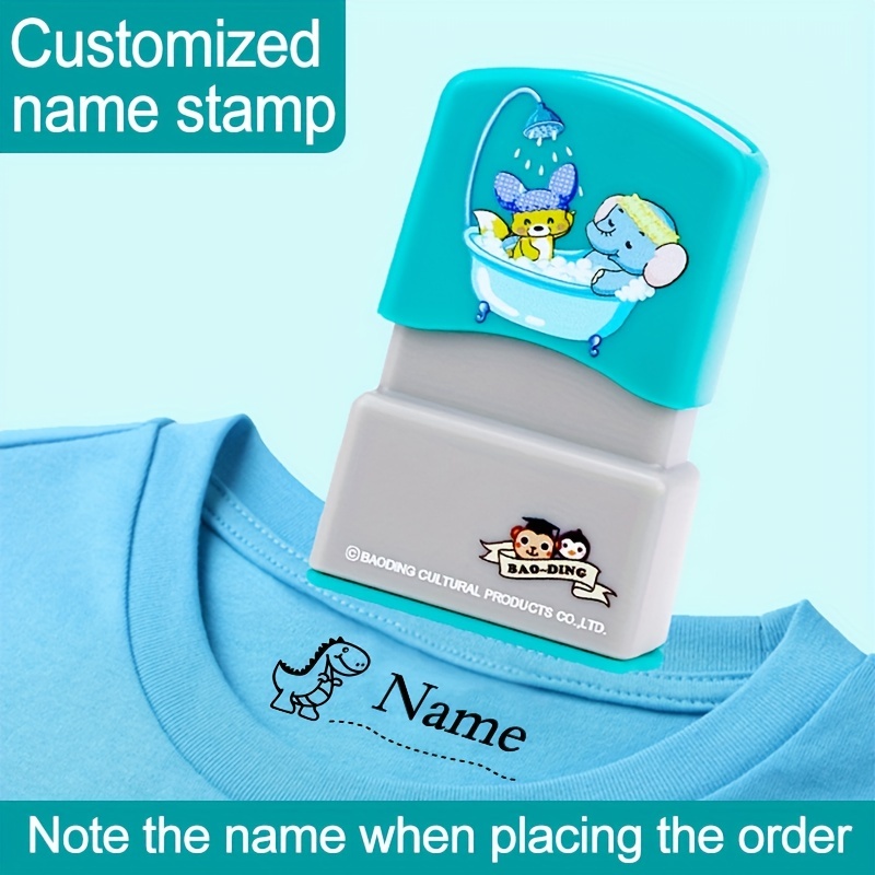 Customized Name Stamp Paints Personal Student Child Baby Engraved Waterproof  Non-fading Kindergarten Cartoon Clothing Name