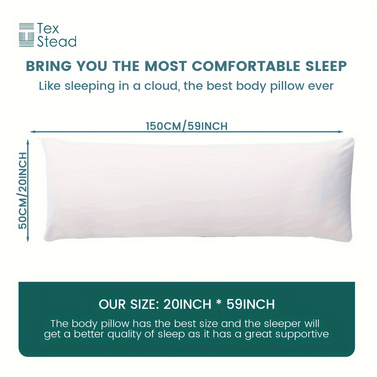 large body pillow insert long sleeping