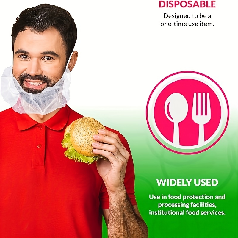 Disposable Beard Cover Anti Splash Breathable Hanging Ear